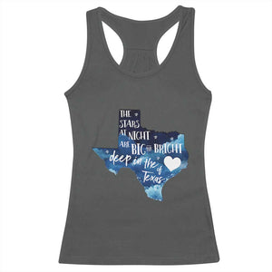 Texas Pride Racerback Tank Top The Stars at Night Are Big and Bright TS02 Dark Heather Print Your Wear