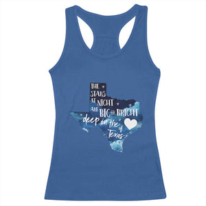 Texas Pride Racerback Tank Top The Stars at Night Are Big and Bright TS02 Royal Blue Print Your Wear