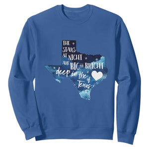 Texas Pride Sweatshirt The Stars at Night Are Big and Bright TS02 Royal Blue Print Your Wear