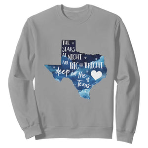 Texas Pride Sweatshirt The Stars at Night Are Big and Bright TS02 Sport Gray Print Your Wear