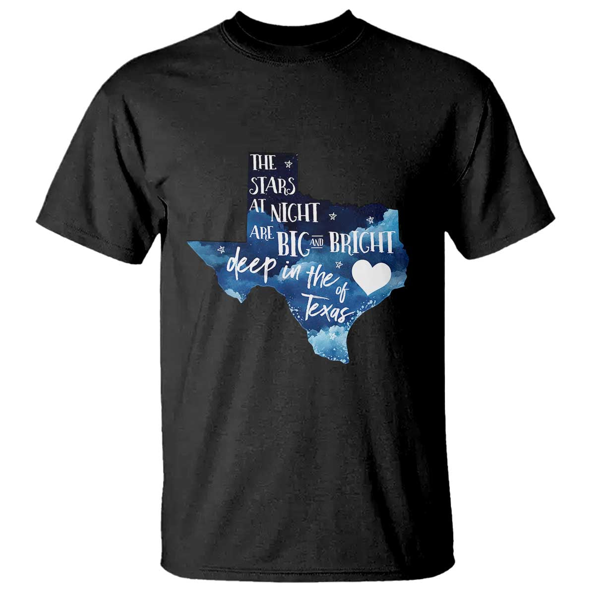 Texas Pride T Shirt The Stars at Night Are Big and Bright TS02 Black Print Your Wear