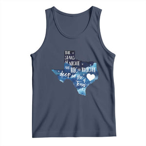 Texas Pride Tank Top The Stars at Night Are Big and Bright TS02 Navy Print Your Wear