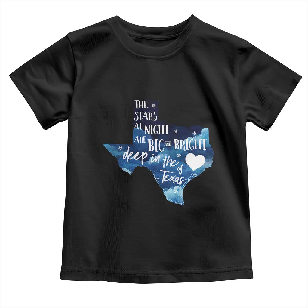 Texas Pride Toddler T Shirt The Stars at Night Are Big and Bright TS02 Black Print Your Wear
