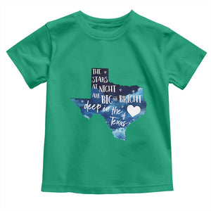Texas Pride Toddler T Shirt The Stars at Night Are Big and Bright TS02 Irish Green Print Your Wear