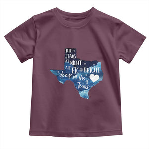 Texas Pride Toddler T Shirt The Stars at Night Are Big and Bright TS02 Maroon Print Your Wear