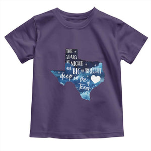 Texas Pride Toddler T Shirt The Stars at Night Are Big and Bright TS02 Purple Print Your Wear
