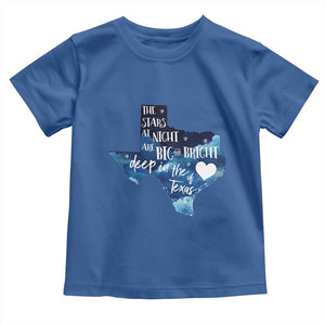 Texas Pride Toddler T Shirt The Stars at Night Are Big and Bright TS02 Royal Blue Print Your Wear
