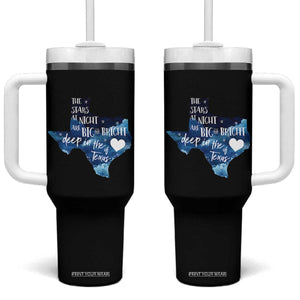 Texas Pride Tumbler With Handle The Stars at Night Are Big and Bright TS02 One Size: 40 oz Black Print Your Wear