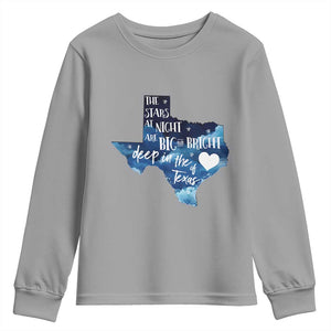 Texas Pride Youth Sweatshirt The Stars at Night Are Big and Bright TS02 Sport Gray Print Your Wear