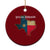 Strong Texas Ceramic Ornament Retro Lone Star State Pride Distressed Flag TS02 1pc Red Print Your Wear