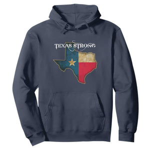 Strong Texas Hoodie Retro Lone Star State Pride Distressed Flag TS02 Navy Print Your Wear