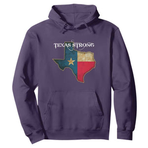Strong Texas Hoodie Retro Lone Star State Pride Distressed Flag TS02 Purple Print Your Wear