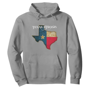 Strong Texas Hoodie Retro Lone Star State Pride Distressed Flag TS02 Sport Gray Print Your Wear