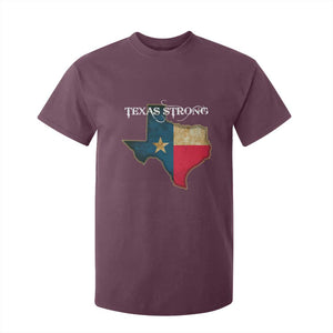 Strong Texas T Shirt For Kid Retro Lone Star State Pride Distressed Flag TS02 Maroon Print Your Wear