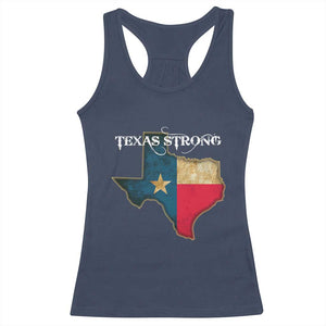 Strong Texas Racerback Tank Top Retro Lone Star State Pride Distressed Flag TS02 Navy Print Your Wear