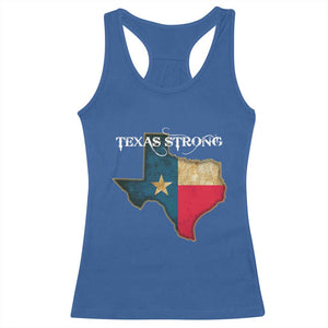 Strong Texas Racerback Tank Top Retro Lone Star State Pride Distressed Flag TS02 Royal Blue Print Your Wear