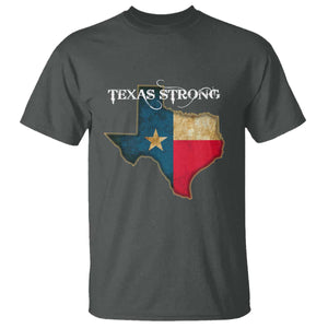 Strong Texas T Shirt Retro Lone Star State Pride Distressed Flag TS02 Dark Heather Print Your Wear