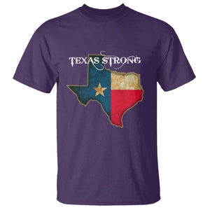 Strong Texas T Shirt Retro Lone Star State Pride Distressed Flag TS02 Purple Print Your Wear