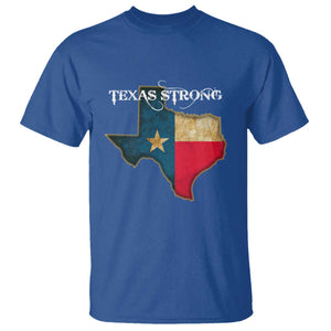 Strong Texas T Shirt Retro Lone Star State Pride Distressed Flag TS02 Royal Blue Print Your Wear