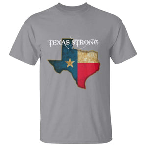 Strong Texas T Shirt Retro Lone Star State Pride Distressed Flag TS02 Sport Gray Print Your Wear