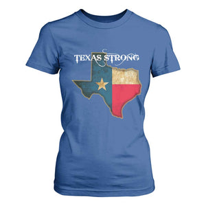 Strong Texas T Shirt For Women Retro Lone Star State Pride Distressed Flag TS02 Royal Blue Print Your Wear