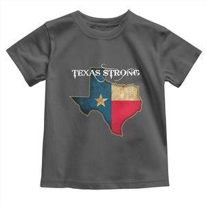 Strong Texas Toddler T Shirt Retro Lone Star State Pride Distressed Flag TS02 Dark Heather Print Your Wear