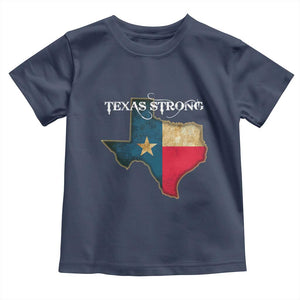 Strong Texas Toddler T Shirt Retro Lone Star State Pride Distressed Flag TS02 Navy Print Your Wear