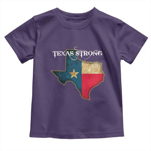 Strong Texas Toddler T Shirt Retro Lone Star State Pride Distressed Flag TS02 Purple Print Your Wear