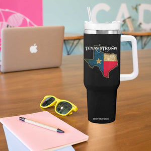 Strong Texas Tumbler With Handle Retro Lone Star State Pride Distressed Flag TS02 Print Your Wear