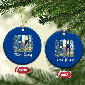 Retro Strong Texas Ceramic Ornament Bluebonnets Longhorn Cowboy Western Pride TS02 1pc Blue Print Your Wear