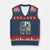 Retro Strong Texas V-Neck Knit Sweater Vest Bluebonnets Longhorn Cowboy Western Pride TS02 Navy Red Print Your Wear