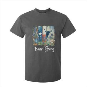 Retro Strong Texas T Shirt For Kid Bluebonnets Longhorn Cowboy Western Pride TS02 Dark Heather Print Your Wear