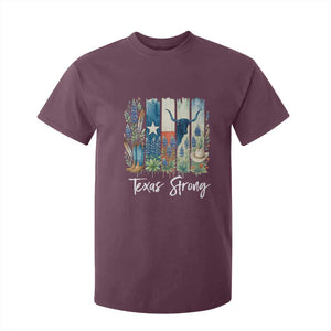Retro Strong Texas T Shirt For Kid Bluebonnets Longhorn Cowboy Western Pride TS02 Maroon Print Your Wear