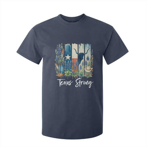 Retro Strong Texas T Shirt For Kid Bluebonnets Longhorn Cowboy Western Pride TS02 Navy Print Your Wear