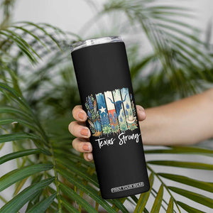 Retro Strong Texas Skinny Tumbler Bluebonnets Longhorn Cowboy Western Pride TS02 Print Your Wear