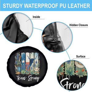 Retro Strong Texas Spare Tire Cover Bluebonnets Longhorn Cowboy Western Pride TS02 Print Your Wear