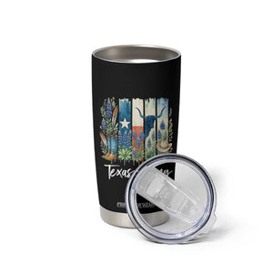 Retro Strong Texas Tumbler Cup Bluebonnets Longhorn Cowboy Western Pride TS02 Print Your Wear