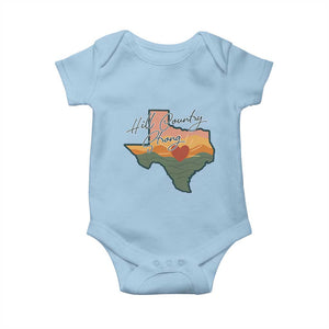 Hill Country Strong Baby Onesie Texas Pride for Resilient Texans Retro TS02 Light Blue Print Your Wear