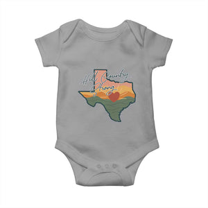 Hill Country Strong Baby Onesie Texas Pride for Resilient Texans Retro TS02 Sport Gray Print Your Wear