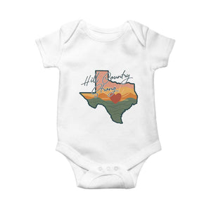 Hill Country Strong Baby Onesie Texas Pride for Resilient Texans Retro TS02 White Print Your Wear