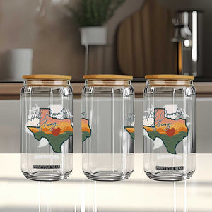 Hill Country Strong Glass Can Texas Pride for Resilient Texans Retro TS02 Print Your Wear