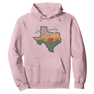 Hill Country Strong Hoodie Texas Pride for Resilient Texans Retro TS02 Light Pink Print Your Wear