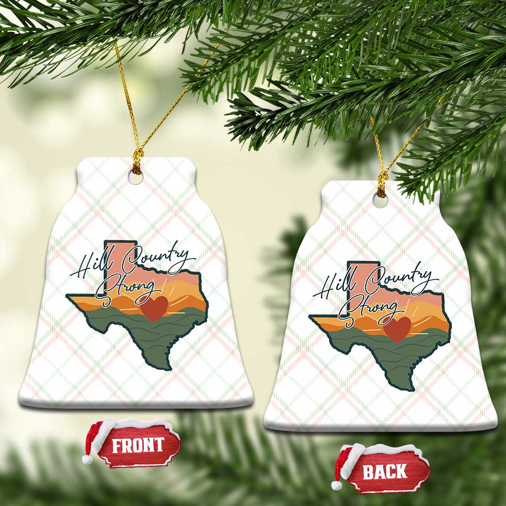 Hill Country Strong Ceramic Ornament Texas Pride for Resilient Texans Retro TS02 Print Your Wear