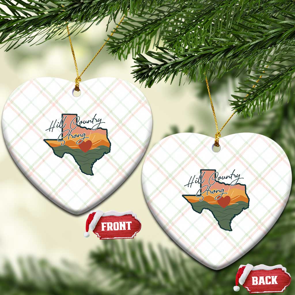 Hill Country Strong Ceramic Ornament Texas Pride for Resilient Texans Retro TS02 Print Your Wear