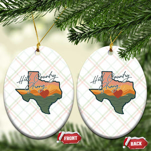 Hill Country Strong Ceramic Ornament Texas Pride for Resilient Texans Retro TS02 Print Your Wear