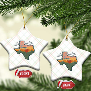 Hill Country Strong Ceramic Ornament Texas Pride for Resilient Texans Retro TS02 Print Your Wear