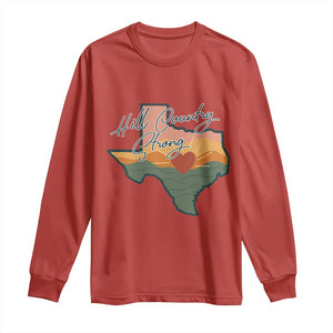 Hill Country Strong Long Sleeve Shirt Texas Pride for Resilient Texans Retro TS02 Red Print Your Wear