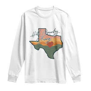 Hill Country Strong Long Sleeve Shirt Texas Pride for Resilient Texans Retro TS02 White Print Your Wear