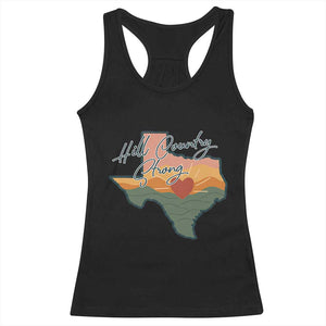 Hill Country Strong Racerback Tank Top Texas Pride for Resilient Texans Retro TS02 Black Print Your Wear