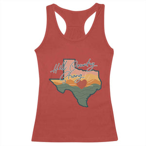 Hill Country Strong Racerback Tank Top Texas Pride for Resilient Texans Retro TS02 Red Print Your Wear